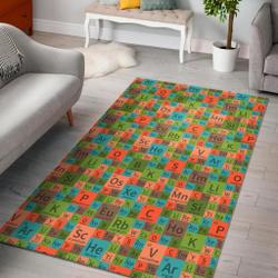 Science Periodic Table Pattern Print Area Rug Living Room Rug Home Decor