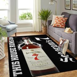 Seagrams Area Rug This House Runs On Ofd 2003093 Area Rug Living Room Carpet Rug Regtangle Carpet Floor Decor Home Decor