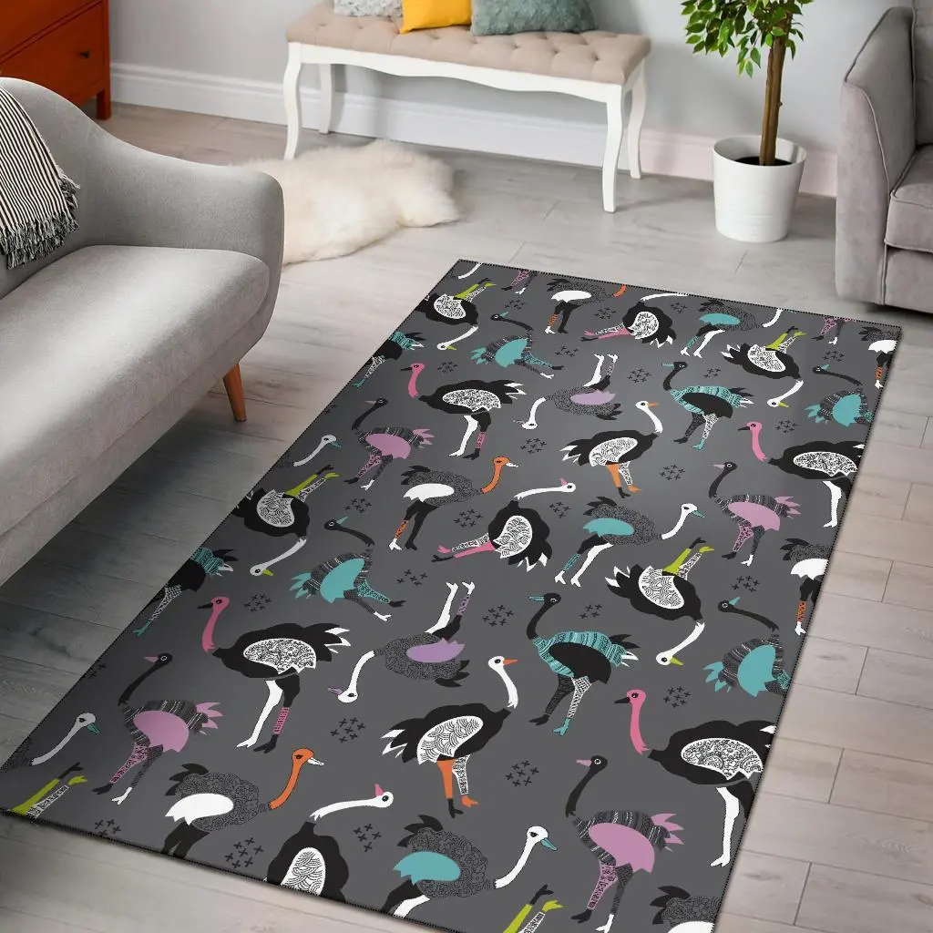 Seagull Pattern Print Area Rug Living Room Rug Home Decor