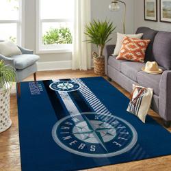 Seattle Mariners Area Rug Mlb Baseball Team Logo Living Room Rugs Home Decor 8