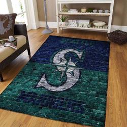 Seattle Mariners Area Rug Mlb Baseball Team Logo Living Room Rugs V8383