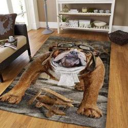 Bulldog Rug Living Room Rug Home Decor Room Carpet Sport  Area Floor Home Decor