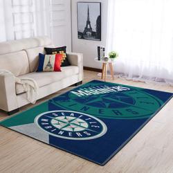 Seattle Marines Area Rugs Mlb Baseball Team Logo Carpet Living Room Floor Home Decor Rug Regtangle Carpet Floor Decor Home Decor