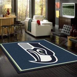 NFL Seattle Seahawks Football Sport Rug Area Rug Living Room Rug Home Decor