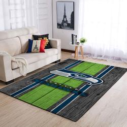 NFL Seattle Seahawks Football Sport Rug Wooden Style Living Room Area Rug 26