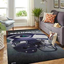 Seattle Seahawks Nfl Area Rugs Team Helmet Living Room Carpet Sports Rug