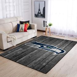 Seattle Seahawks Nfl Area Rugs Wooden Style Living Room Regtangle Carpet