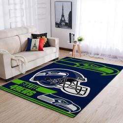 Seattle Seahawks Nfl Helmet Rectangle Living Room Carpet Rug Regtangle Carpet