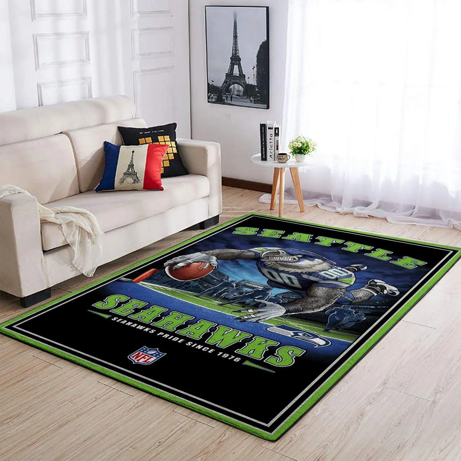 Seattle Seahawks Nfl Team Pride Rectangle Rug Living Room Regtangle Carpet