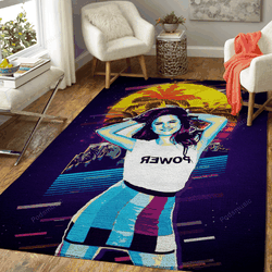 Selena Gomez Artwork Music Synthwave 80S Art For Fans Area Rug Living Room Carpet Rug Regtangle Carpet Floor Decor Home Decor
