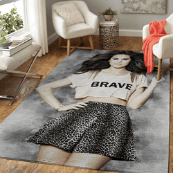 Selena Marie Gomez In Sket Sketch Greatest Musician Art For Fans Area Rug Living Room Carpet Rug Regtangle Carpet Floor Decor Home Decor