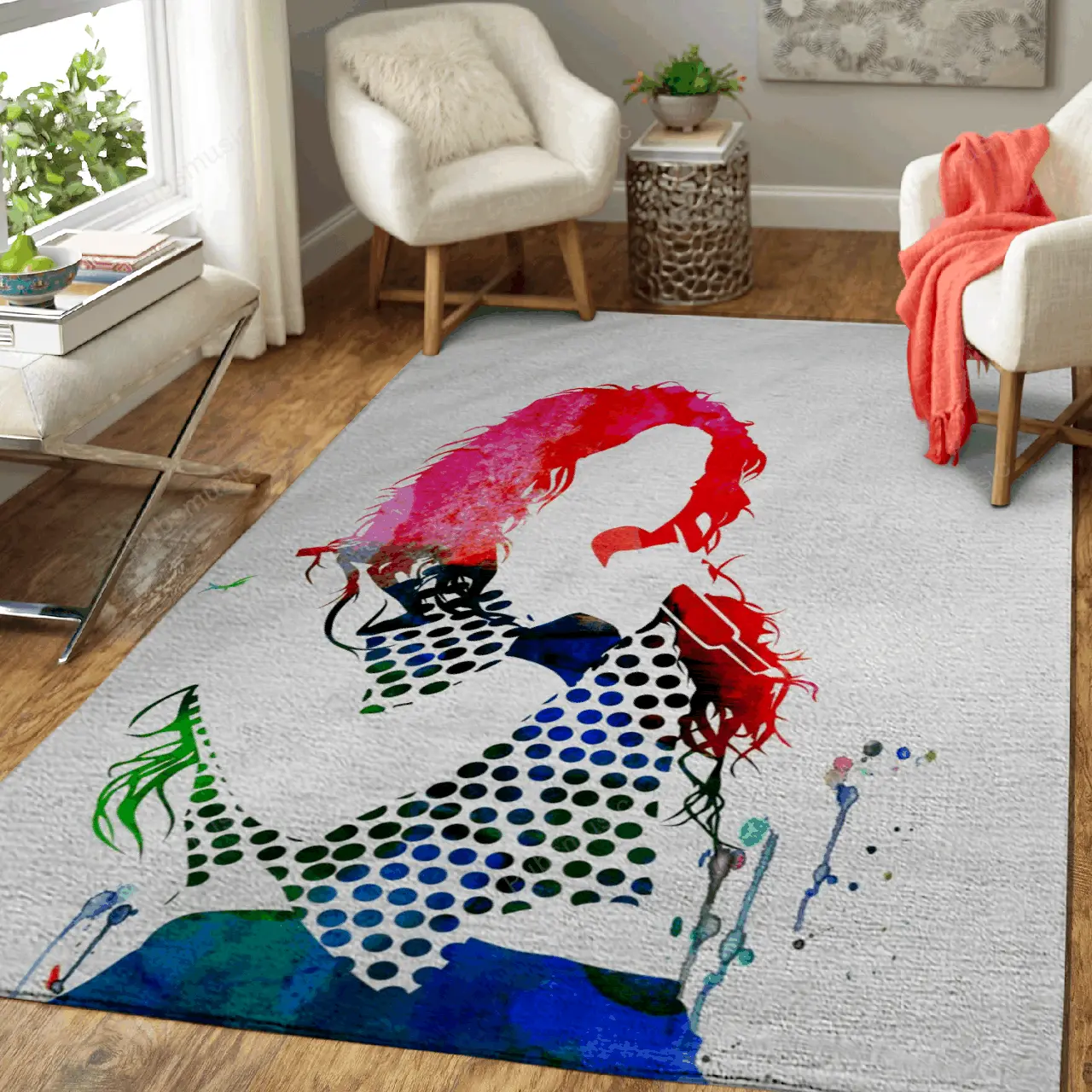 Shakira Watercolor Music Legends Art For Fans Area Rug Living Room Carpet Rug Regtangle Carpet Floor Decor Home Decor
