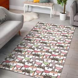 Shiba Inu Dog Pupppy Print Pattern Area Rug Living Room Rug Home Decor
