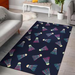 Shuttlecock Badminton Pattern Print Area Rug Living Room Rug Home Decor