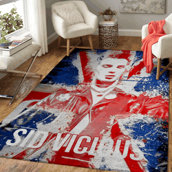 Sid Vicious Uk Music Artwork Art For Fans Area Rug Living Room Carpet Rug Regtangle Carpet Floor Decor Home Decor