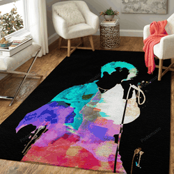 Simply Red Watercolor Music Legends On Stage Art For Fans Area Rug Living Room Carpet Rug Regtangle Carpet Floor Decor Home Decor
