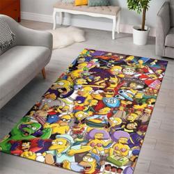 Simpsons Family Cartoon Movies Area Rugs Living Room Carpet Rug Regtangle Carpet Floor Decor Home Decor