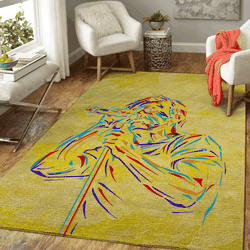 Singer Man Character Music Art For Fans Area Rug Living Room Carpet Rug Regtangle Carpet Floor Decor Home Decor