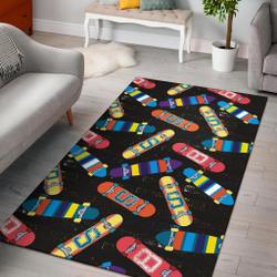 Skateboard Colorful Pattern Print Area Rug Living Room Rug Home Decor