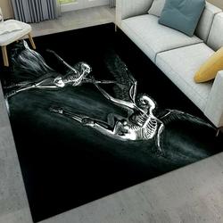 Skull Angel Lover Couple Flying Dhc04100131Mdr Rug Living Room Rug Home Decor