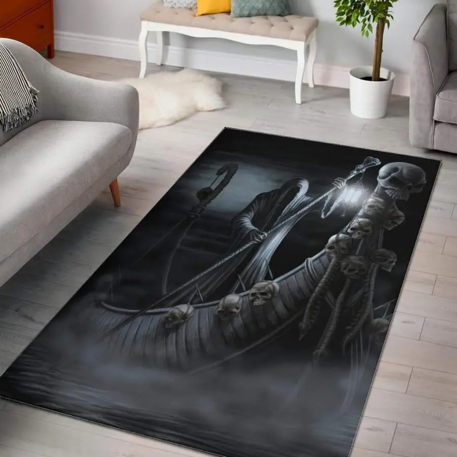 Skull Area Rug Living Room Rug Home Decor 01524 Home Decor Bedroom Living Room Decor