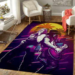 Slash Ft Myles Kennedy Artwork Music Synthwave 80S Art For Fans Area Rug Living Room Carpet Rug Regtangle Carpet Floor Decor Home Decor