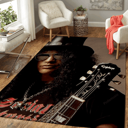Slash Guns N Roses Music Legend Art For Fans Area Rug Living Room Carpet Rug Regtangle Carpet Floor Decor Home Decor