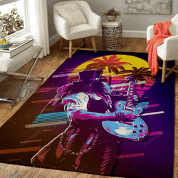 Slash Saul Hudson Artwork Music Synthwave 80S Art For Fans Area Rug Living Room Carpet Rug Regtangle Carpet Floor Decor Home Decor