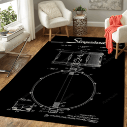 Slingarland Snare Patent Drums Music Art For Fans Area Rug Living Room Carpet Rug Regtangle Carpet Floor Decor Home Decor