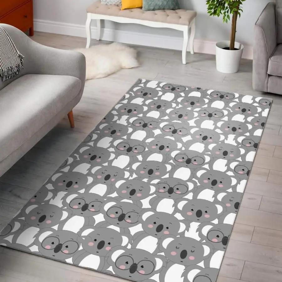 Bear Print Pattern Area Rug Living Room Rug Home Decor