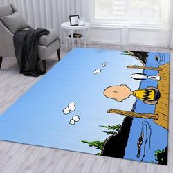 Snoopy And Charlie Brown Area Rug Living Room And Bed Room Rug Rug Regtangle Carpet Floor Decor Home Decor