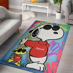 Snoopy Cartoon Movies Area Rugs Living Room Carpet Rug Regtangle Carpet Floor Decor Home Decor