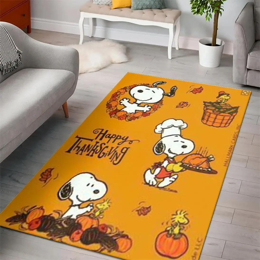 Snoopy Halloween Cartoon Movies Area Rugs Living Room Carpet Rug Regtangle Carpet Floor Decor Home Decor