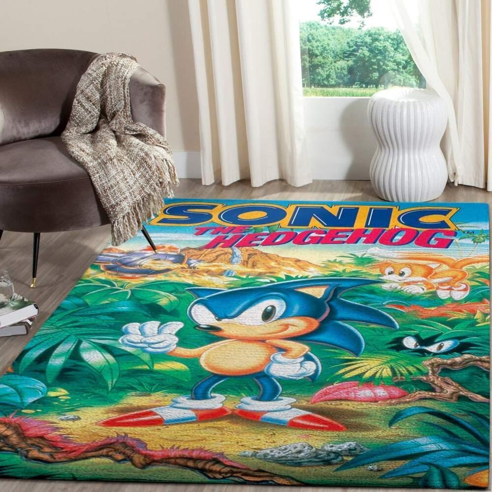 Sonic The Hedgehog Area Rug Gaming Carpet Gamer Living Room Rugs Rug Regtangle Carpet Floor Decor Home Decor V981