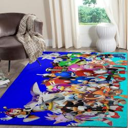 Sonic The Hedgehog Area Rug Gaming Carpet Gamer Living Room Rugs Rug Regtangle Carpet Floor Decor Home Decor V982