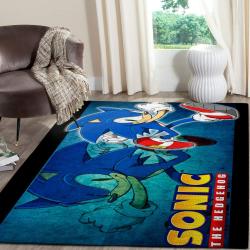 Sonic The Hedgehog Area Rug Gaming Carpet Gamer Living Room Rugs Rug Regtangle Carpet Floor Decor Home Decor V986