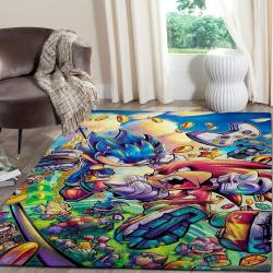 Sonic The Hedgehog Area Rug Gaming Carpet Gamer Living Room Rugs Rug Regtangle Carpet Floor Decor Home Decor V987