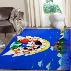 Sonic The Hedgehog Area Rug Gaming Carpet Gamer Living Room Rugs Rug Regtangle Carpet Floor Decor Home Decor V990