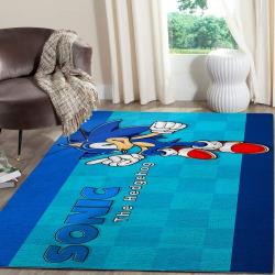 Sonic The Hedgehog Area Rug Gaming Carpet Gamer Living Room Rugs Rug Regtangle Carpet Floor Decor Home Decor V996