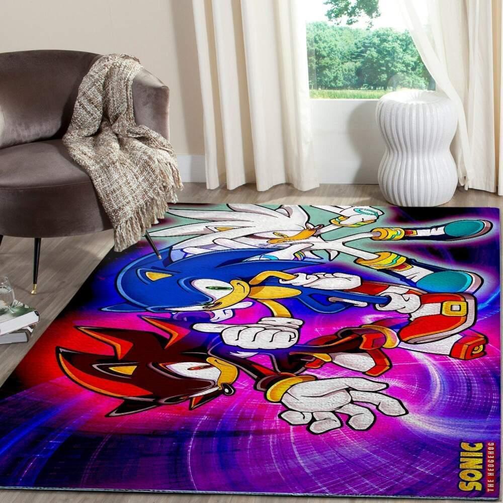 Sonic The Hedgehog Area Rug Gaming Carpet Gamer Living Room Rugs Rug Regtangle Carpet Floor Decor Home Decor V999