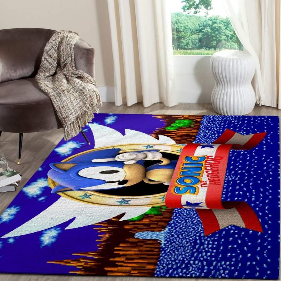 Sonic The Hedgehog Area Rug Living Room Rug Home Decor Gaming Gfd 10116