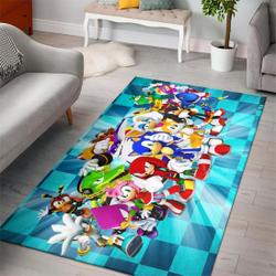 Sonic The Hedgehog Fn200207 Gaming Area Rug Rug Regtangle Carpet Floor Decor Home Decor