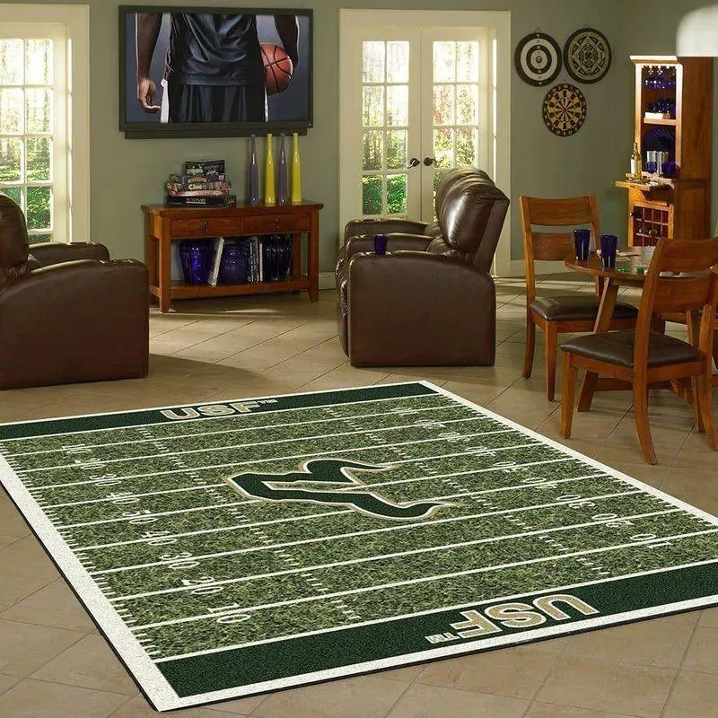 NCAA South Florida Bulls Home Field Living Room Carpet Regtangle Carpet 1