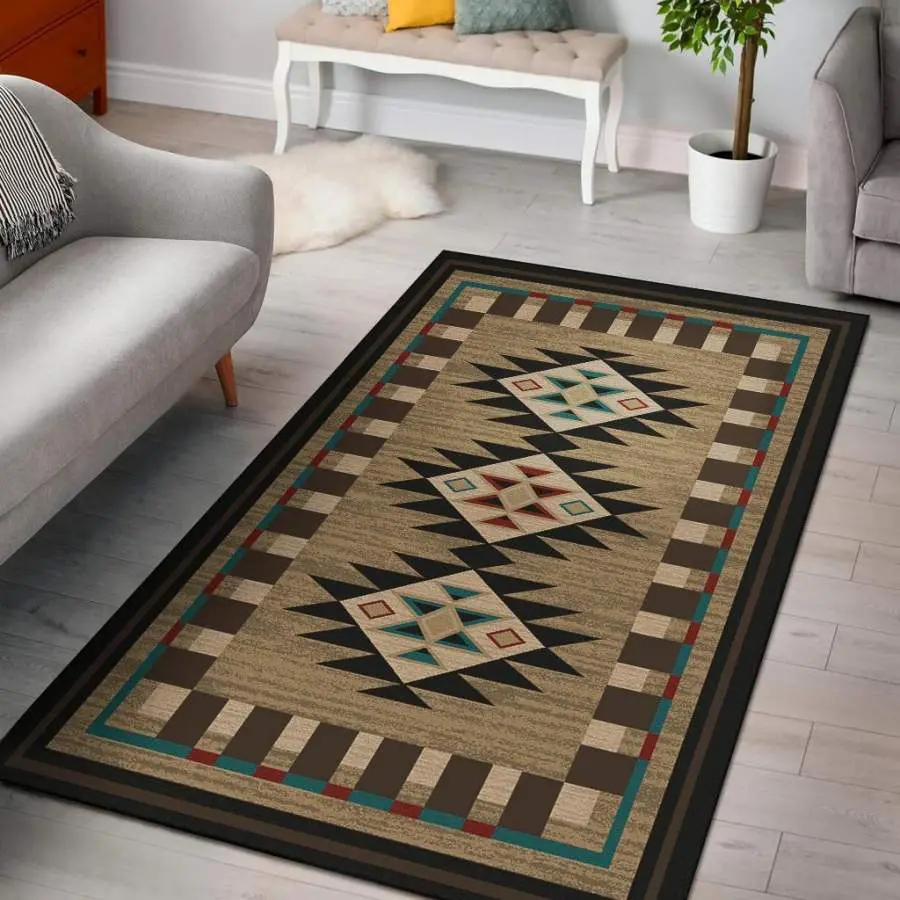 Southwest Geometric Pattern Native American Area Rug Living Room Rug Home Decor