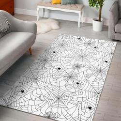 Spider Web Cobweb Pattern White Background Dhcdhc Dt1910 Rug Living Room Rug Home Decor