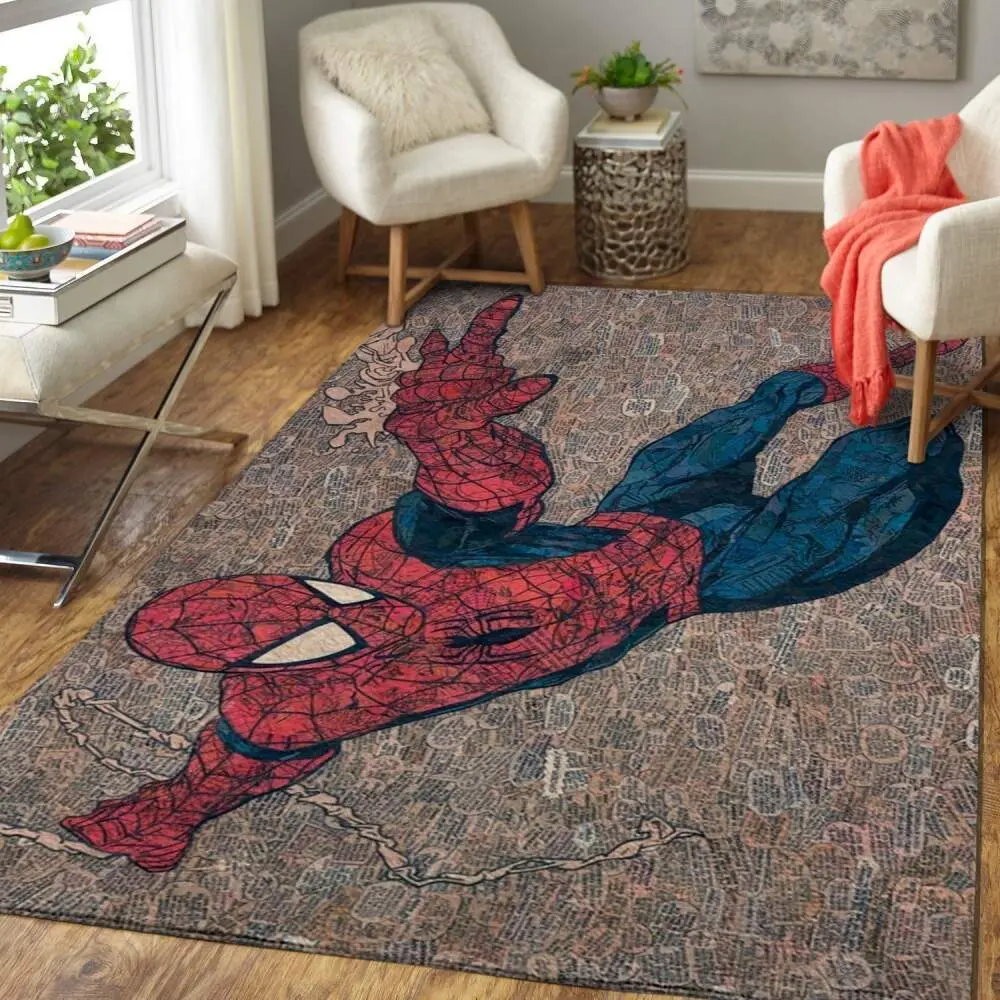 Spiderman Comic Area Rugs Marvel Superhero Living Room Floor Carpet Rug Regtangle Carpet Floor Decor Home Decor