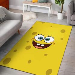 Spongebob Squarepants Face Area Rug Living Room Rug Home Decor Carpet