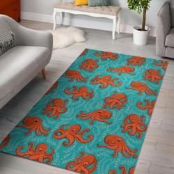 Squid Octopus Tentacle Print Pattern Area Rug Living Room Rug Home Decor
