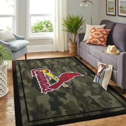 St. Louis Cardinals Camo Style MLB Area Rug Living Room Rug Home Decor 1