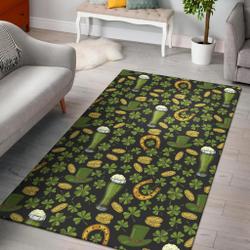 St Patrick Day Leprechaun Beer Pattern Print Area Rug Living Room Rug Home Decor